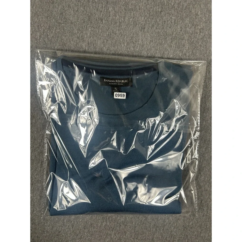 Banana Republic Merino Wool Crew Neck Sweater‎ Blue Size XL